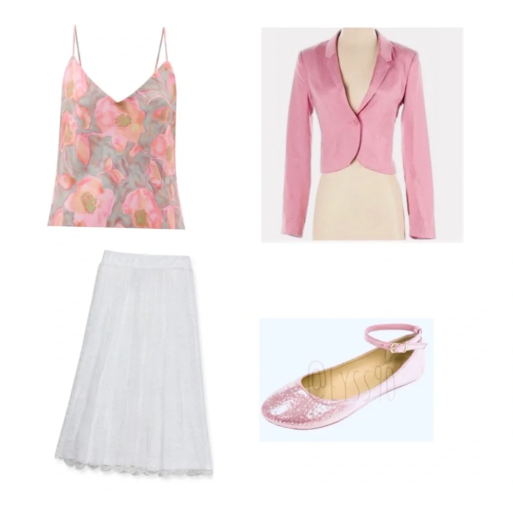 Metallic Pink Ballerina Flats with Rhinestones - Picture 8 of 11